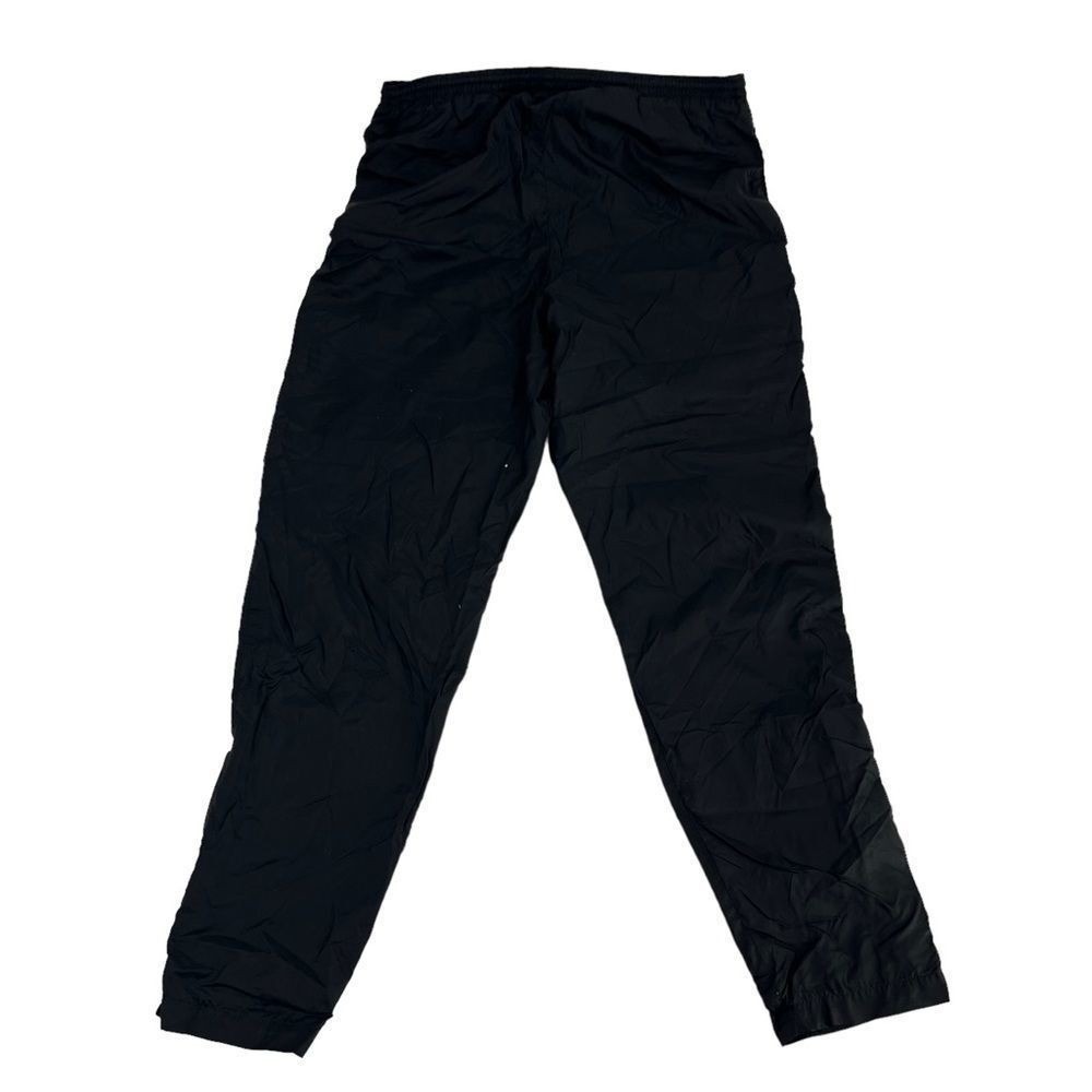 Vintage Nike Pants Womens Medium Black Sweat Track 90s Nylon Joggers Lightweight - Picture 7 of 7